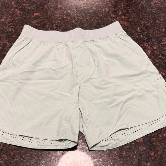 Light Mint Green LSKD Men's Shorts NWOT never worn been sitting in my drawer - Picture 3 of 6